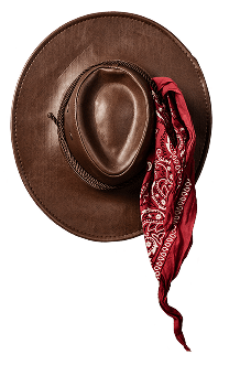 OK CORRAL propose une ambiance Far West authentique avec un chapeau de cowboy et un bandana, parfait pour une journée en famille dans ce parc d’attractions dans le Sud de la France. Les visiteurs peuvent s'immerger dans l'univers western tout en profitant des spectacles et des animations en plein air.

OK CORRAL offre un décor immersif avec ce chapeau de cowboy, idéal pour les amateurs de sensations fortes dans ce parc à thème familial. Les familles peuvent s'imprég
