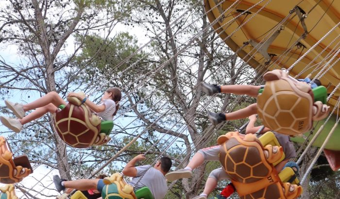 OK CORRAL offre une expérience unique avec son manège en forme de tortue, parfait pour les enfants et les familles. Ce parc d’attractions dans le Sud de la France garantit des sensations fortes et une ambiance conviviale au cœur d'un décor Far West. Les visiteurs profitent d'animations en plein air tout en s'amusant sur ce manège coloré, idéal pour une journée en famille.