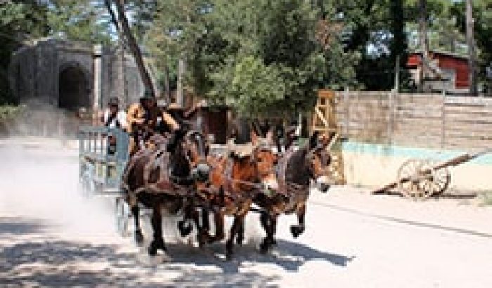 OK CORRAL offre une ambiance Far West immersive avec un spectacle de chevaux et de charrettes. Ce parc d’attractions dans le Sud de la France garantit une journée en famille pleine de divertissement et d'animations en plein air. Les enfants et les familles apprécieront les sensations fortes et l'authenticité des décors western, créant des souvenirs inoubliables.