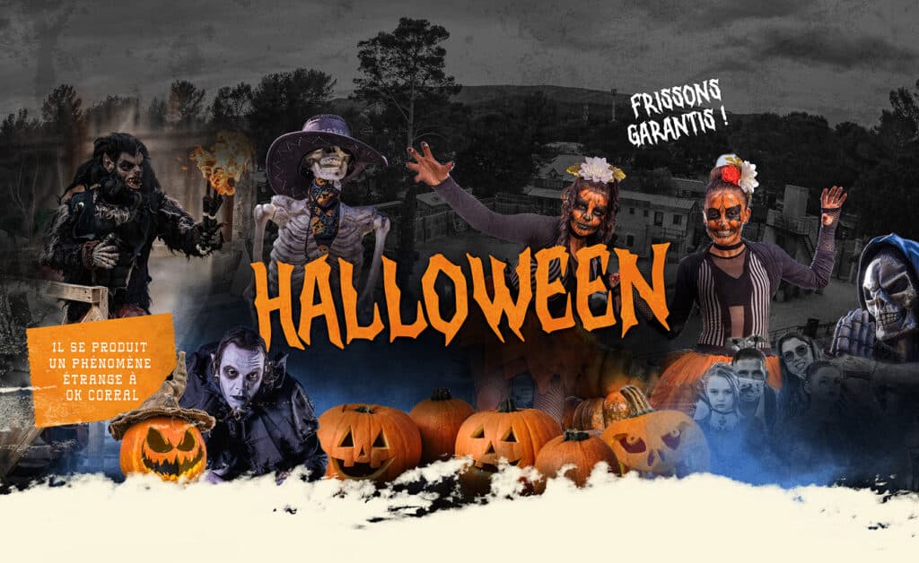OK CORRAL propose une expérience Halloween immersive, idéale pour un parc d’attractions dans le Sud de la France. Des personnages effrayants et des décorations thématiques créent une ambiance Far West captivante pour toute la famille, avec des animations en plein air et des spectacles western qui garantissent frissons et divertissement.

Dans le parc à thème familial OK CORRAL, les visiteurs peuvent découvrir des spectacles de cow-boys palpitants, parfaits pour les amateurs de sensations fortes. Les