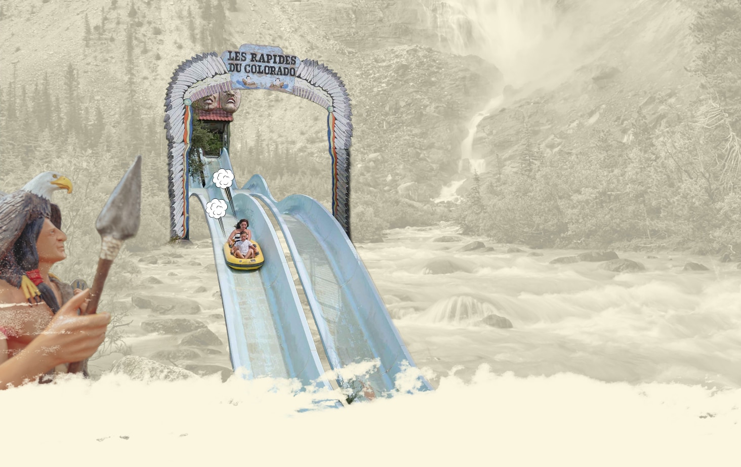 OK CORRAL propose une aventure aquatique avec les Rapides du Colorado, une attraction idéale pour les familles cherchant des sensations fortes. Les enfants s’amusent à glisser sur ce toboggan aquatique immersif, entouré d'une ambiance festive et d'un décor inspiré du Far West, faisant de ce parc d’attractions dans le Sud de la France une destination incontournable pour une journée en famille.